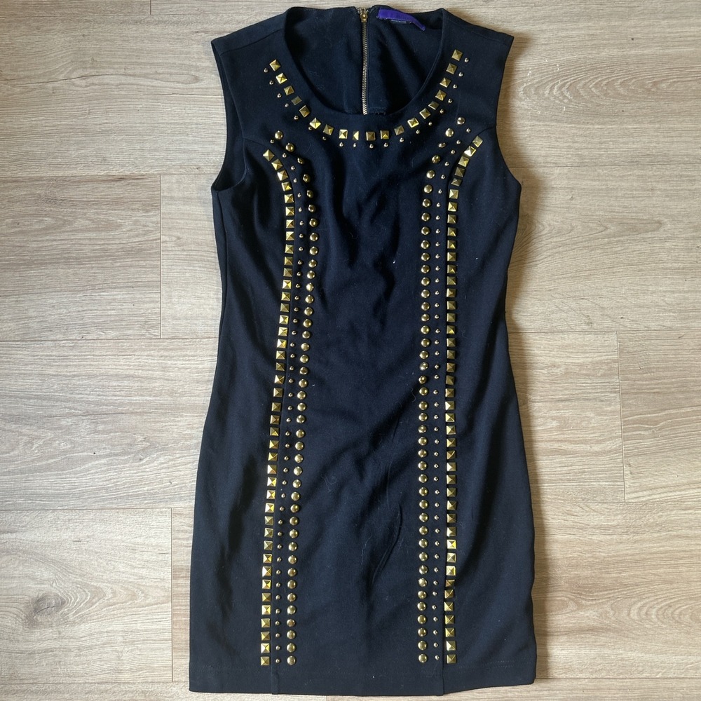Forever 21‎ Gold Studded Bodycon Mini Dress